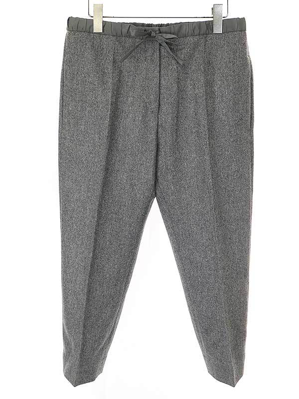 JIL SANDER+ ジルサンダープラス 19AW ウールナイロンスラックスパンツ グレー サイズ:34 レディース