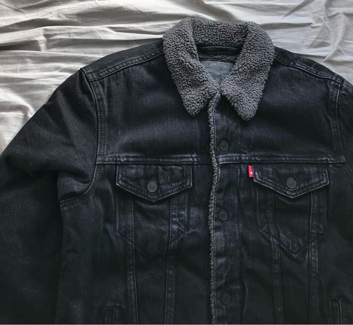 リーバイス Levis ボアジャケット 黒 グレー 163650054 裏ボア 