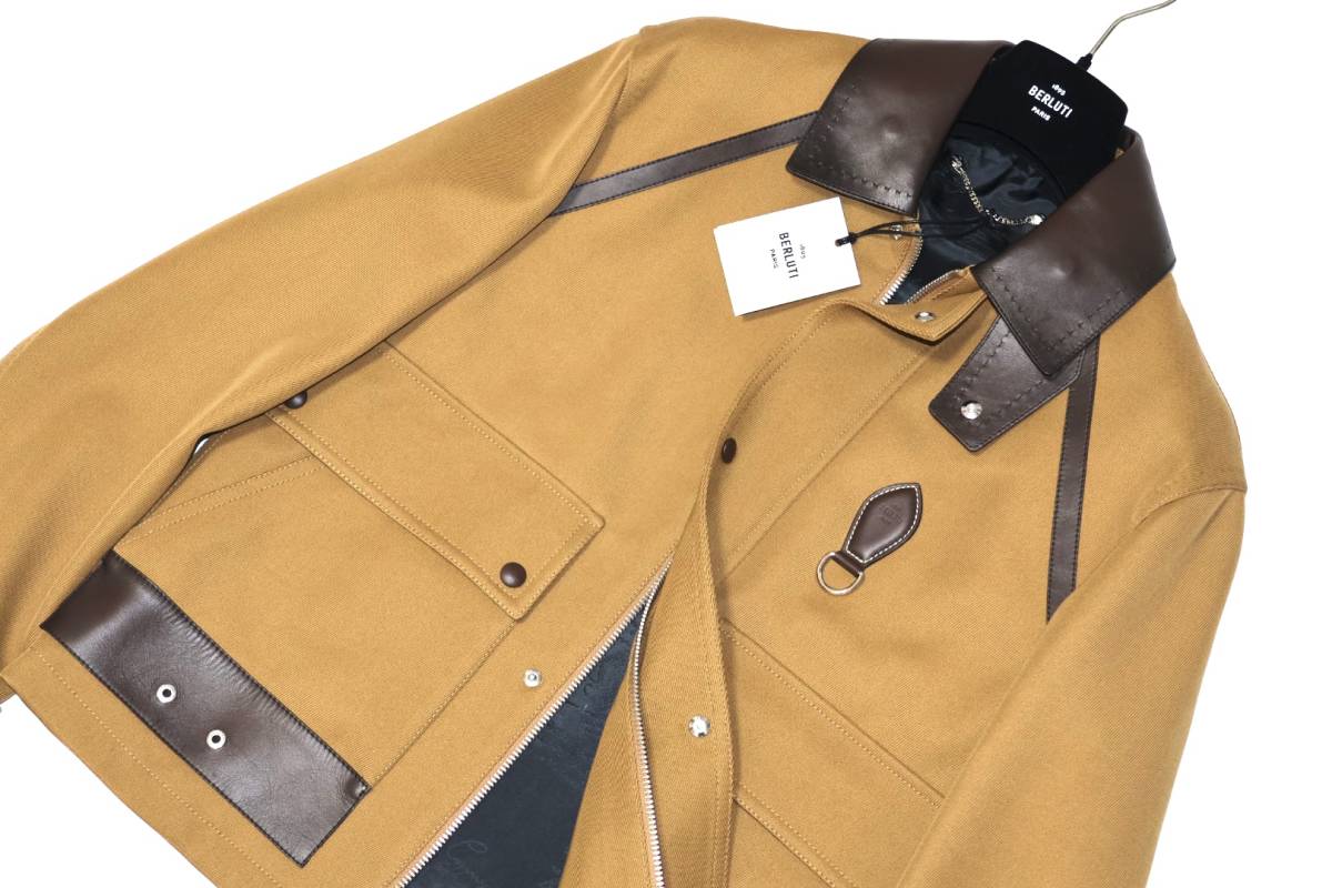 定価65万 新品 BERLUTI Wool Blouson W / Leather Details 