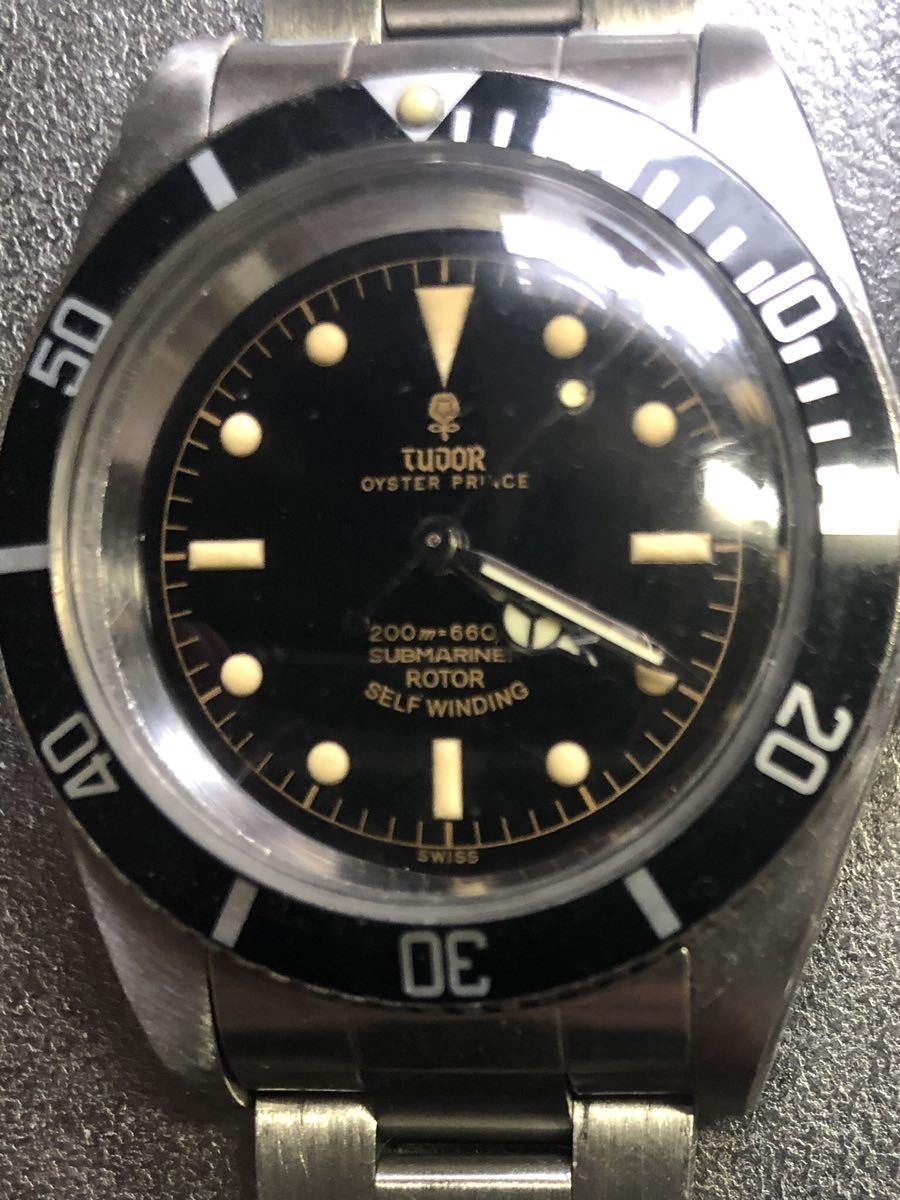 TUDOR 自動巻き サブマリーナ 1958年製 小薔薇 ビッククラウンUSN軍用