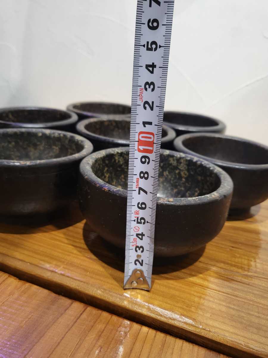 韓国産中古石鍋ビビンバ鍋7個セット