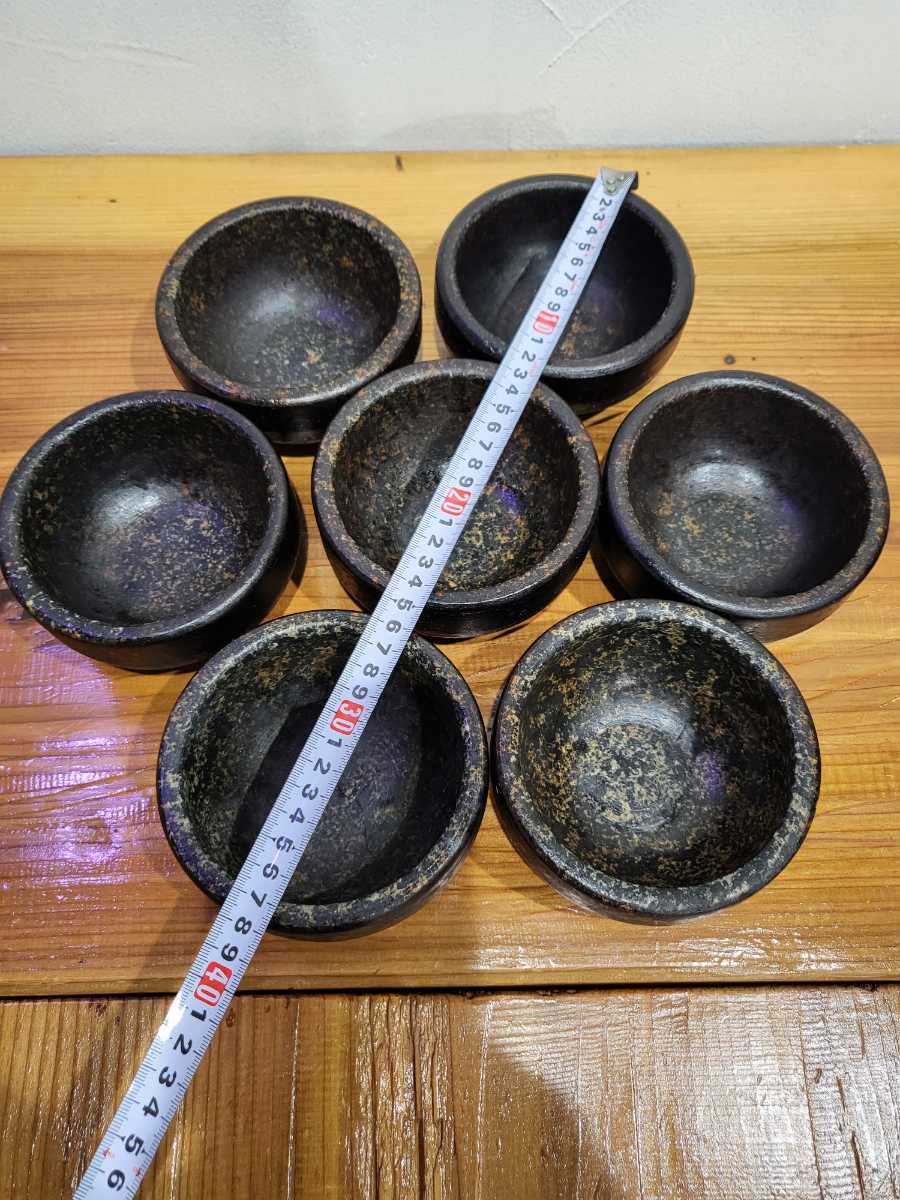 韓国産中古石鍋ビビンバ鍋7個セット