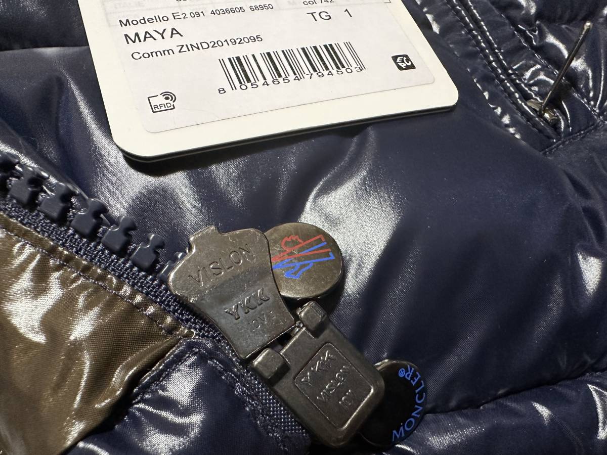 タグ カット 試着品 モンクレール マヤ ネイビー サイズ 1 Moncler 