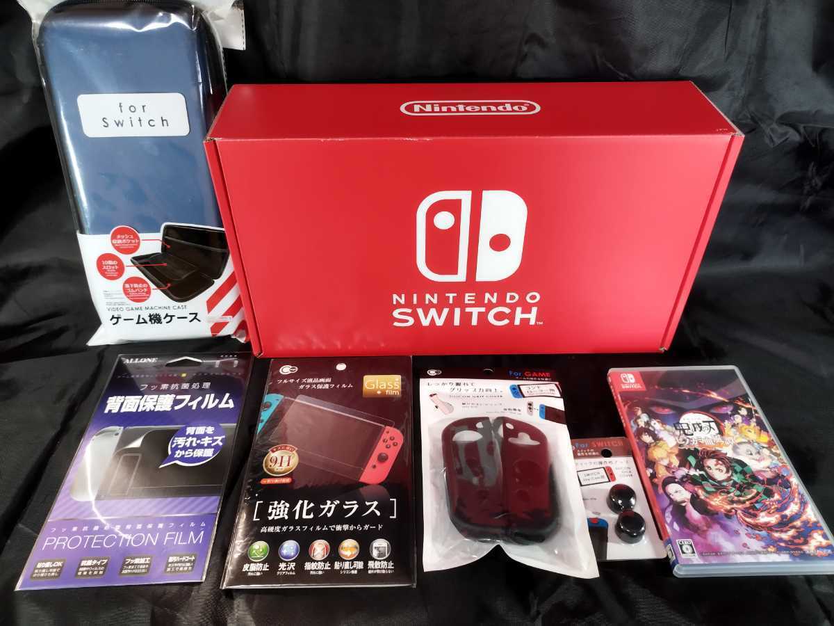 新作登場，人気セール Nintendo Switch ニンテンドースイッチ本体 限定版 鬼滅の刃ソフト ケース joy-conカバー 保護シートセット クリスマス(ニンテンドースイッチ本体)｜売買されたオークション情報、yahooの商品情報 ニンテンドースイッチ本体