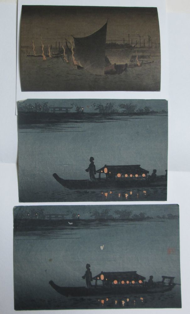 日本木版画粋　大正時代　木版印刷　24袋×3枚全72枚　北斎　広重　歌麿　他 大正時代木版画3枚 日本木版画粋 木版印刷 24袋×3