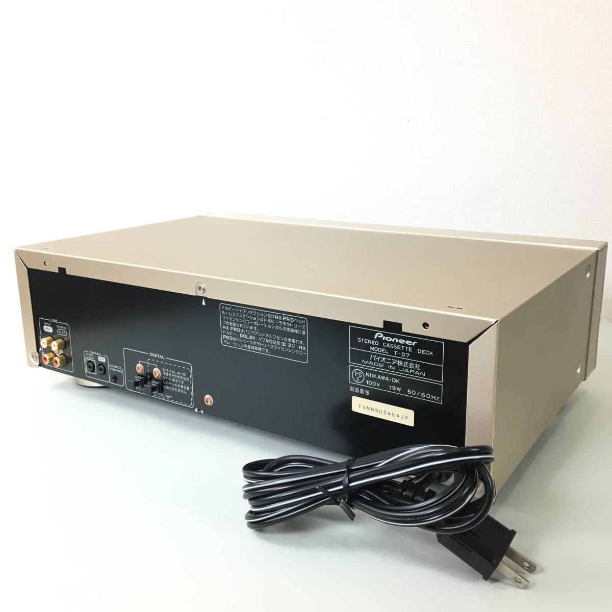 動作品】 Pioneer T-D7 3ヘッドカセットデッキ 低ノイズ デジタル
