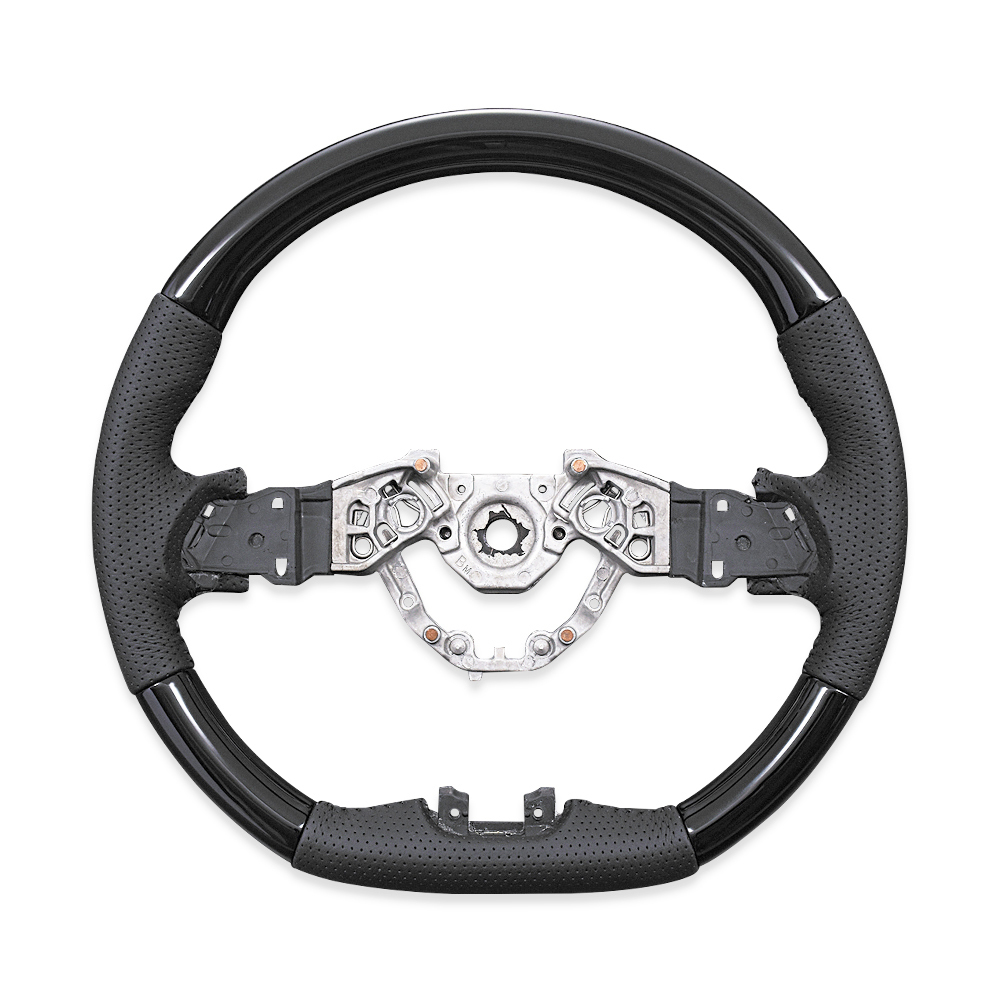 キャラバン セレナ C27 NV350 後期 2016/8～ ステアリング スダンダードタイプ ブラックレザー 純正交換 ピアノブラック