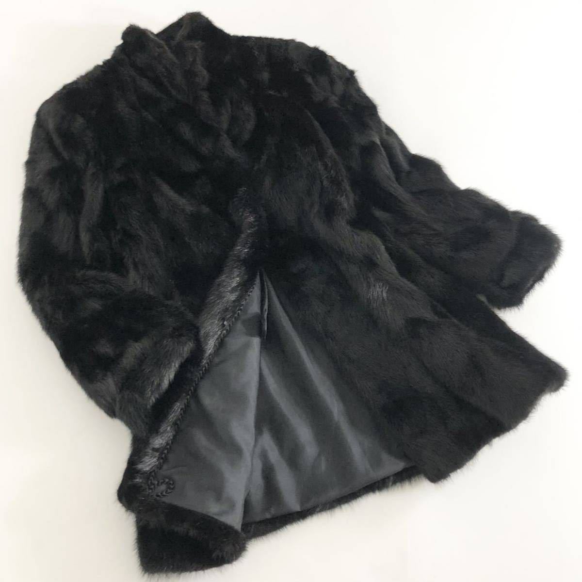 L3 3《美品》最高級毛皮 ミンクコート 毛皮コート ハーフコート 11号 M