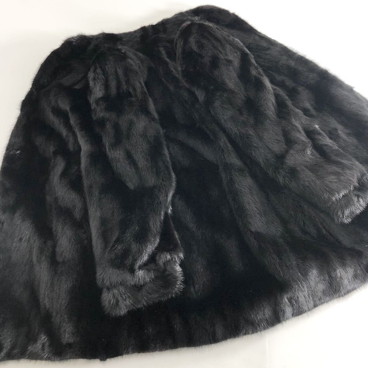 L3 3《美品》最高級毛皮 ミンクコート 毛皮コート ハーフコート 11号 M