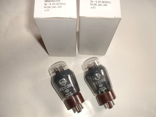 未開封新品保管品Mullard　ECC32を2本 真空管　アンプ　６SN7類似