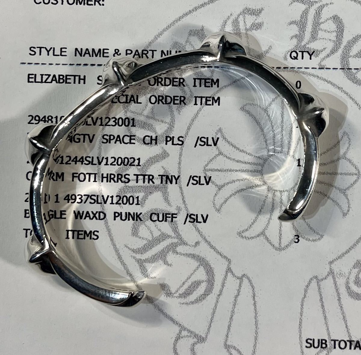 クロムハーツ　ワックスドパンク　バングル クロムハーツ ワックスドパンク バングル CHROMEHEARTS クロムハーツ