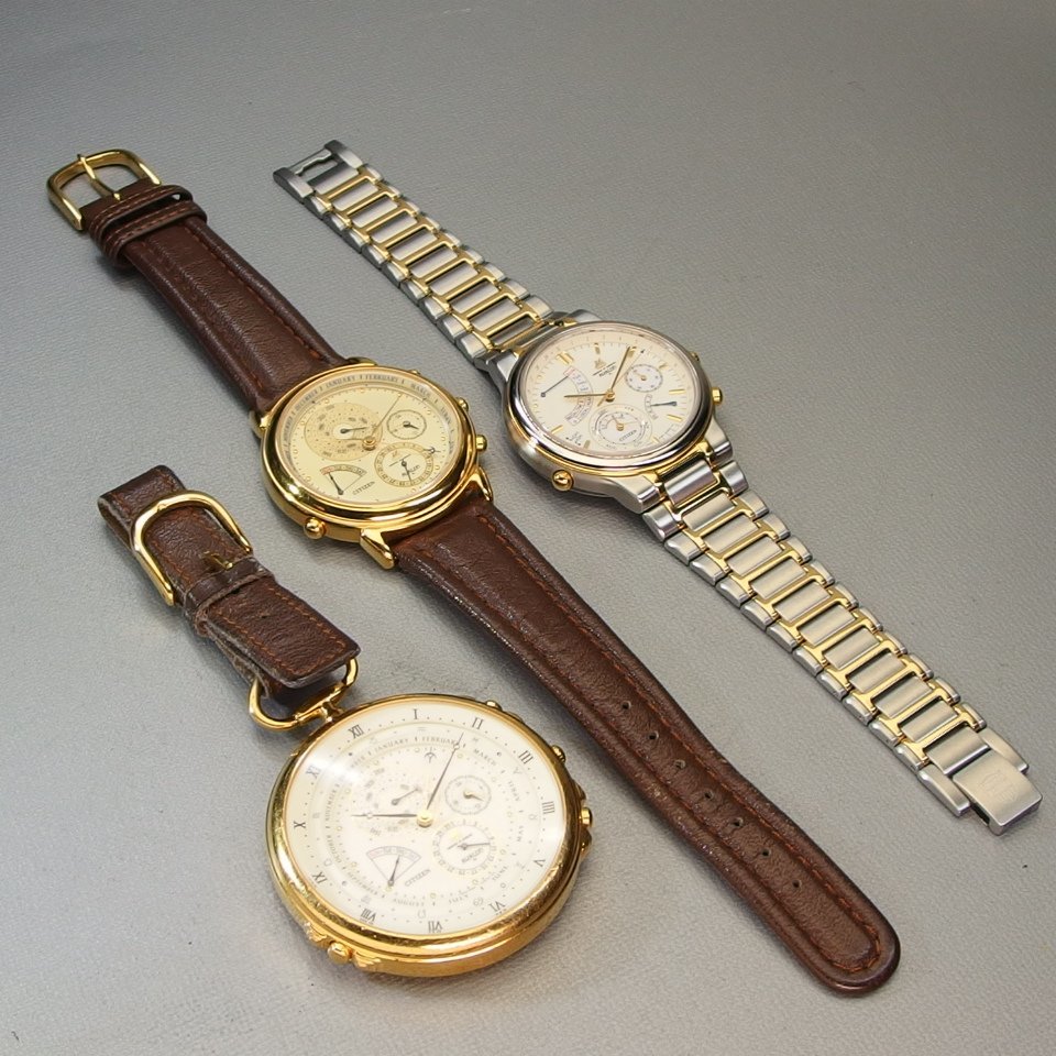 ジャンク CITIZEN AVALON 3本箱付きセット シチズン アバロン QZ