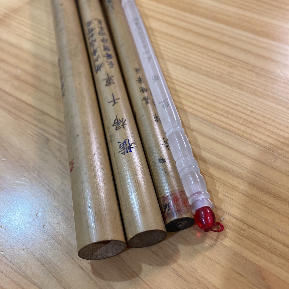 中国 毛筆□横掃千軍 湖州李鼎和 長鋒宿浄四羊毫 武林邵芝巌// 玉筍 短  