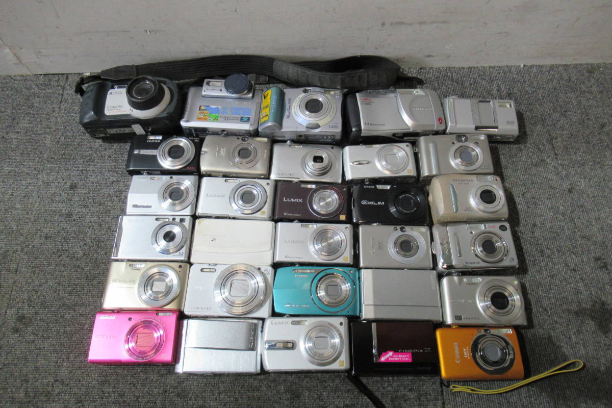 棚10.F27　デジカメラまとめて　FUJIFILM/Canon/CASIO/NIKON　色々30台セット★