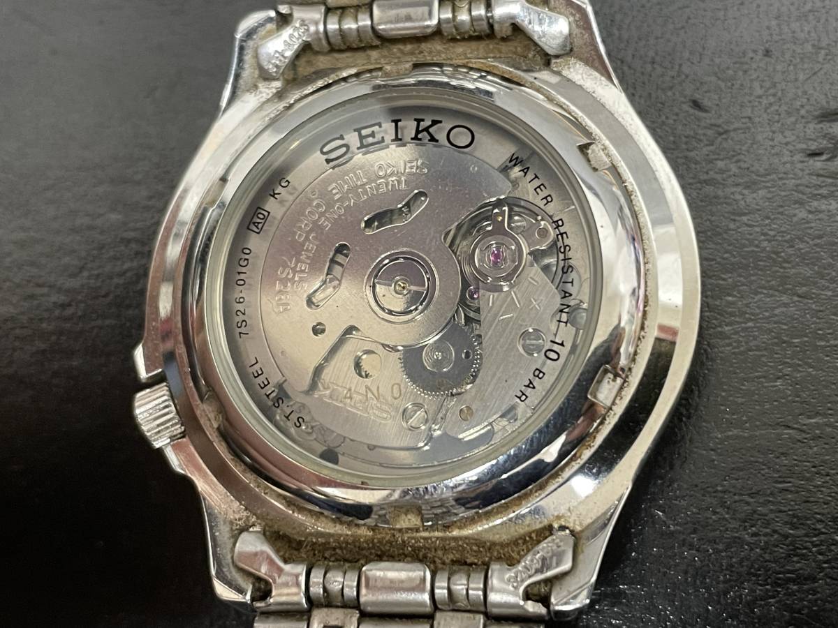 作動品☆セイコーSEIKO 5 SPORT SNK031K 7S26-01G0メンズ自動巻き