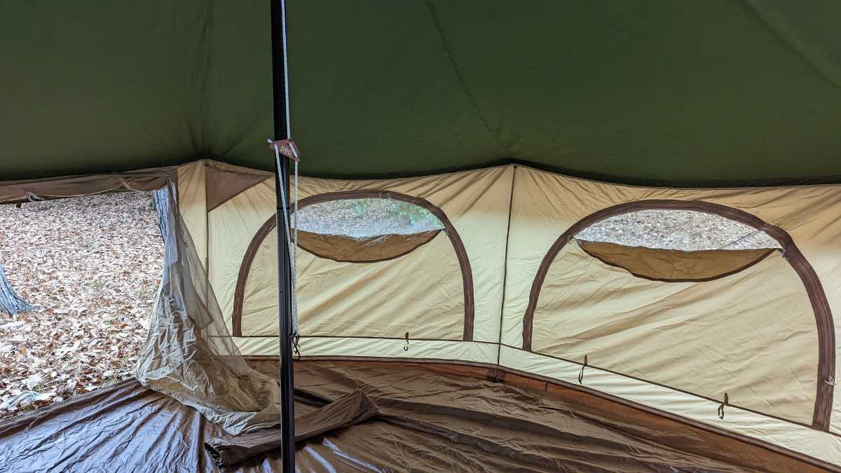 DOD タケノコテント2 カーキ T8-795-KH グランドシート付 美品(～5人用 