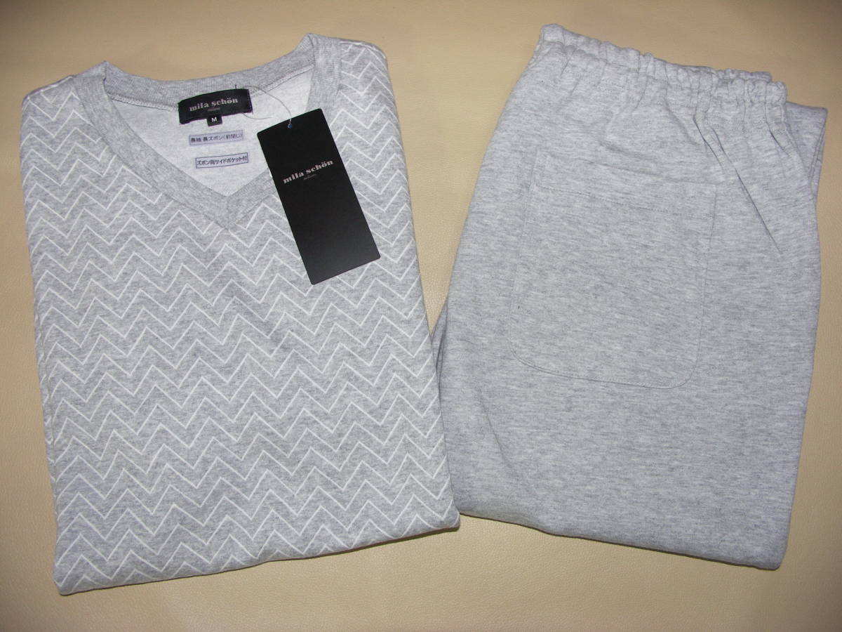 220-A④新品 ミラショーン Мサイズ　mila schon　長袖/長ズボン ルームウエアー　カジュアルウエアー パジャマ