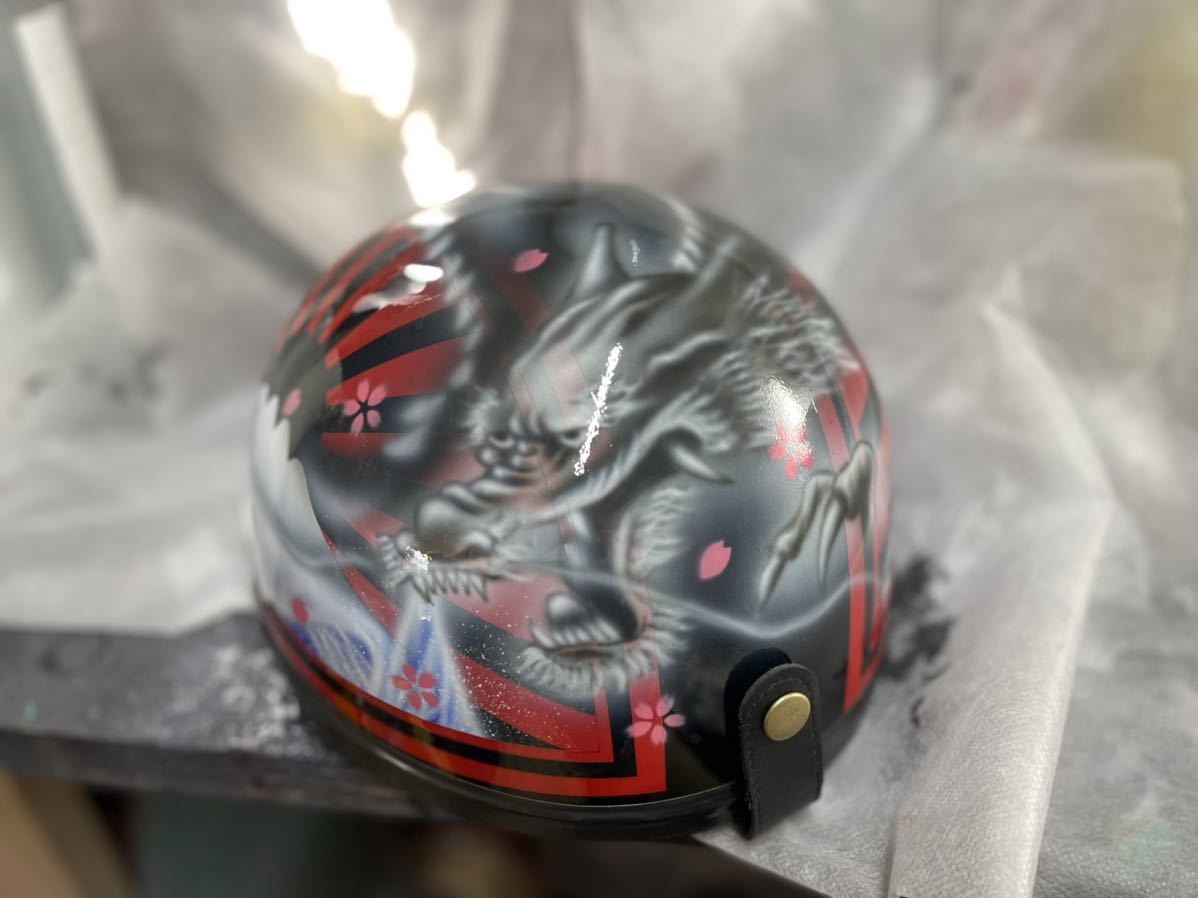 新品】富士日章カスタムコルク半！エアブラシ 龍 黒赤 新品富士日章コルク