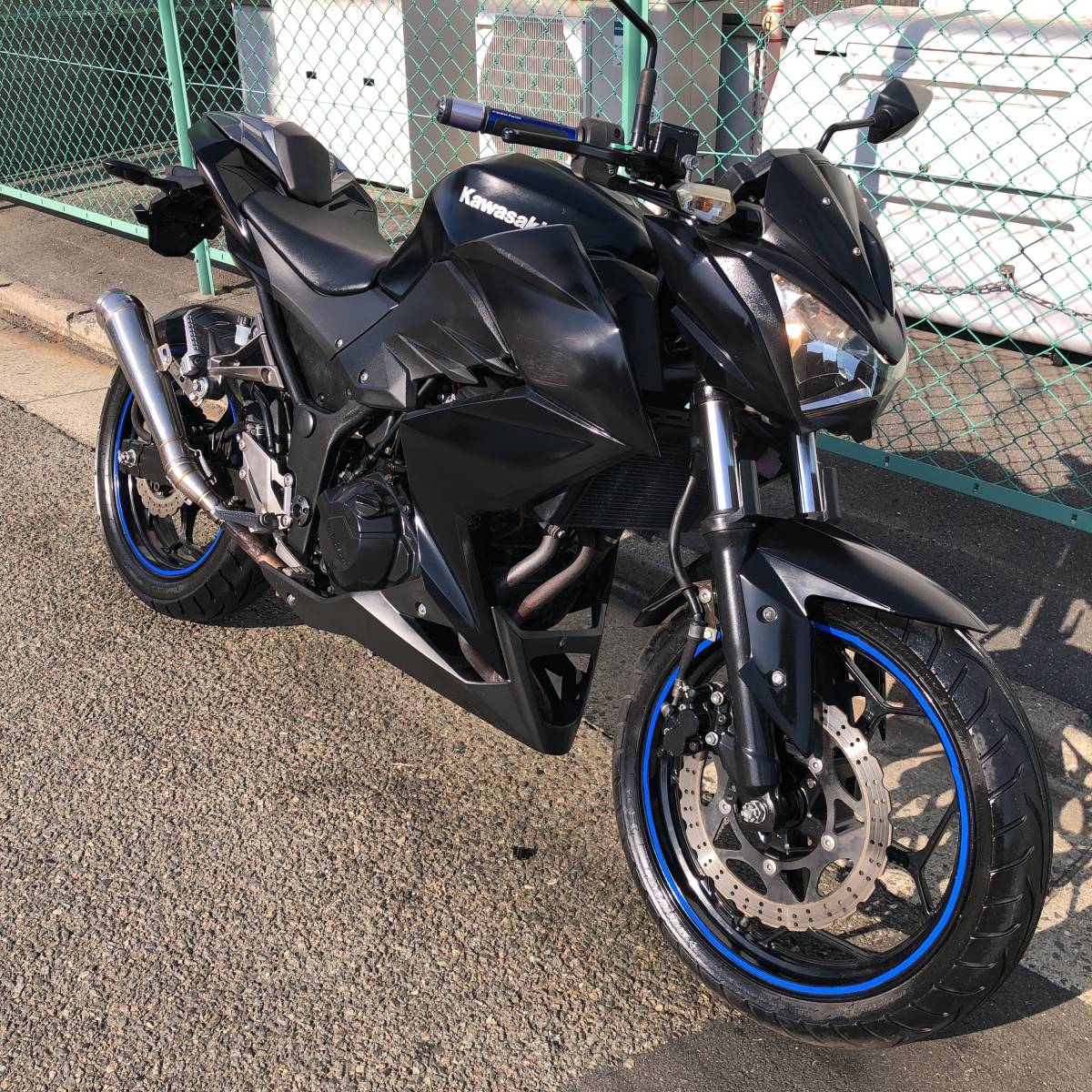 カワサキ Z250 ER250C 16631㎞ ブラック カスタムサイレンサー 全国 