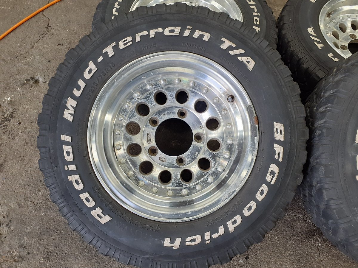 パF2771■LT215/75R15 97Q　4本価格　BF Goodrich Radial Muｄ-Terrain T/A　アルミ セット　送料無料 15×7J -13 PCD139.7 ハブ径110㎜