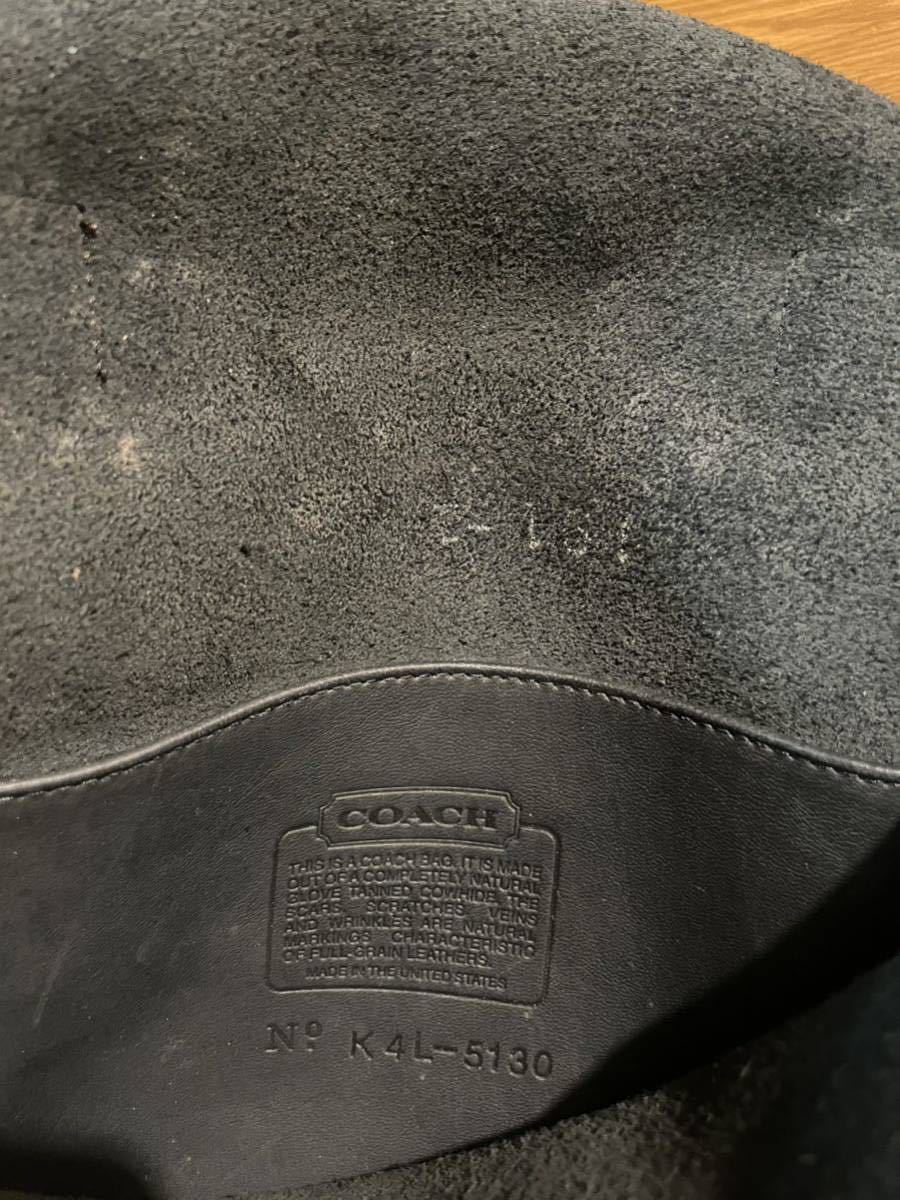  オールドコーチ ビンテージ 80年代 本革 2way手提げ USA製 ビンテージ ショルダーバック レザー 黒 VINTAGE COACH グラブタンレザー
