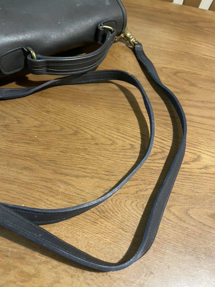  オールドコーチ ビンテージ 80年代 本革 2way手提げ USA製 ビンテージ ショルダーバック レザー 黒 VINTAGE COACH グラブタンレザー