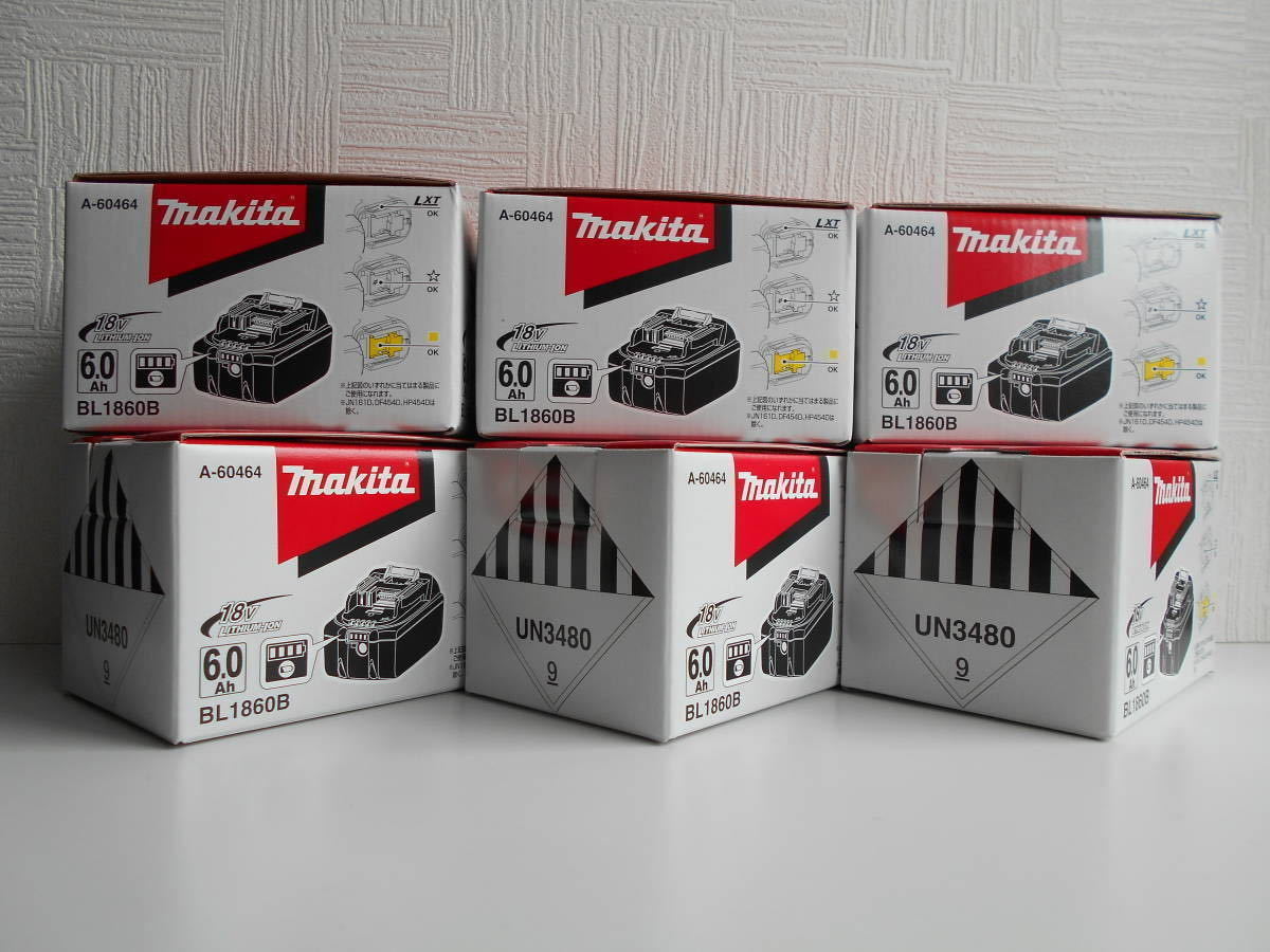  マキタ 純正 18V 6.0Ah リチウムイオンバッテリー BL1860B 雪マーク 6個 箱付(パーツ)｜売買されたオークション情報、yahooの商品情報をアーカイブ公開 - オークファン インパクトドライバ