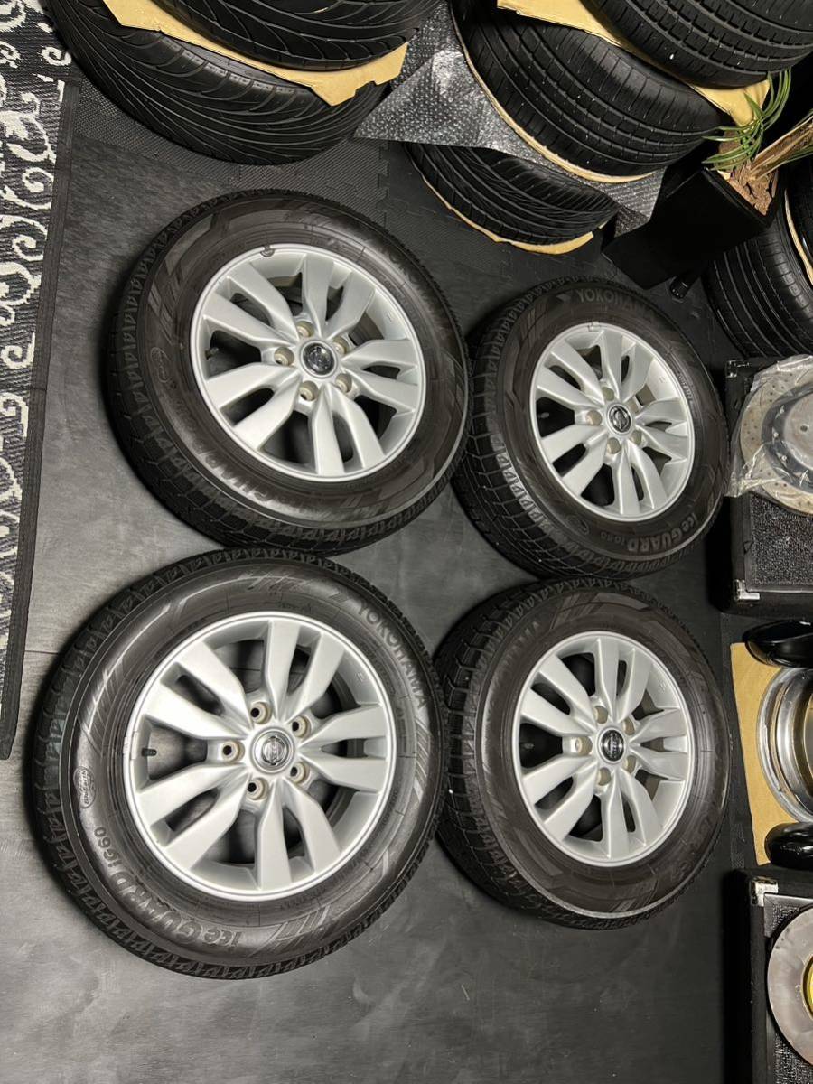 日産 C26 セレナ 純正スタッドレスタイヤホイール 15インチ 5.5J＋45 PCD114.3 5穴 YOKOHAMA ice GUARD IG60 195/65R15 2017年製 セレナ 195&frasl;60R16 日産 - オークファン セレナスタッドレスタイヤ+ホイールお取り付けC26
