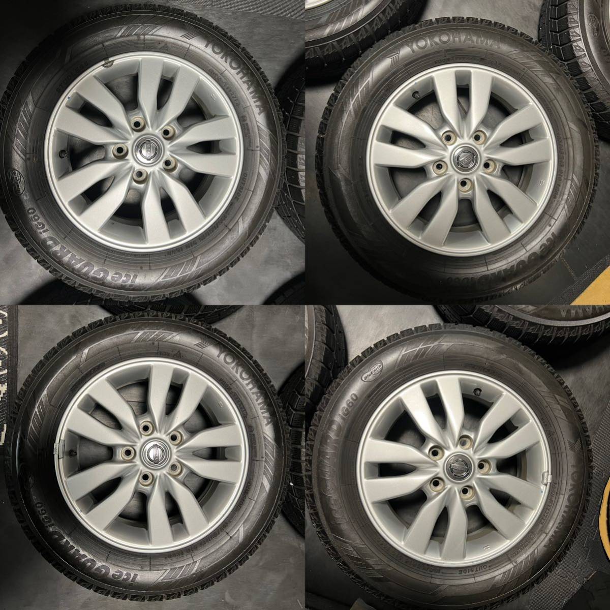 日産 C26 セレナ 純正スタッドレスタイヤホイール 15インチ 5.5J＋45 PCD114.3 5穴 YOKOHAMA ice GUARD IG60 195/65R15 2017年製 セレナ 195&frasl;60R16 日産 - オークファン セレナスタッドレスタイヤ+ホイールお取り付けC26