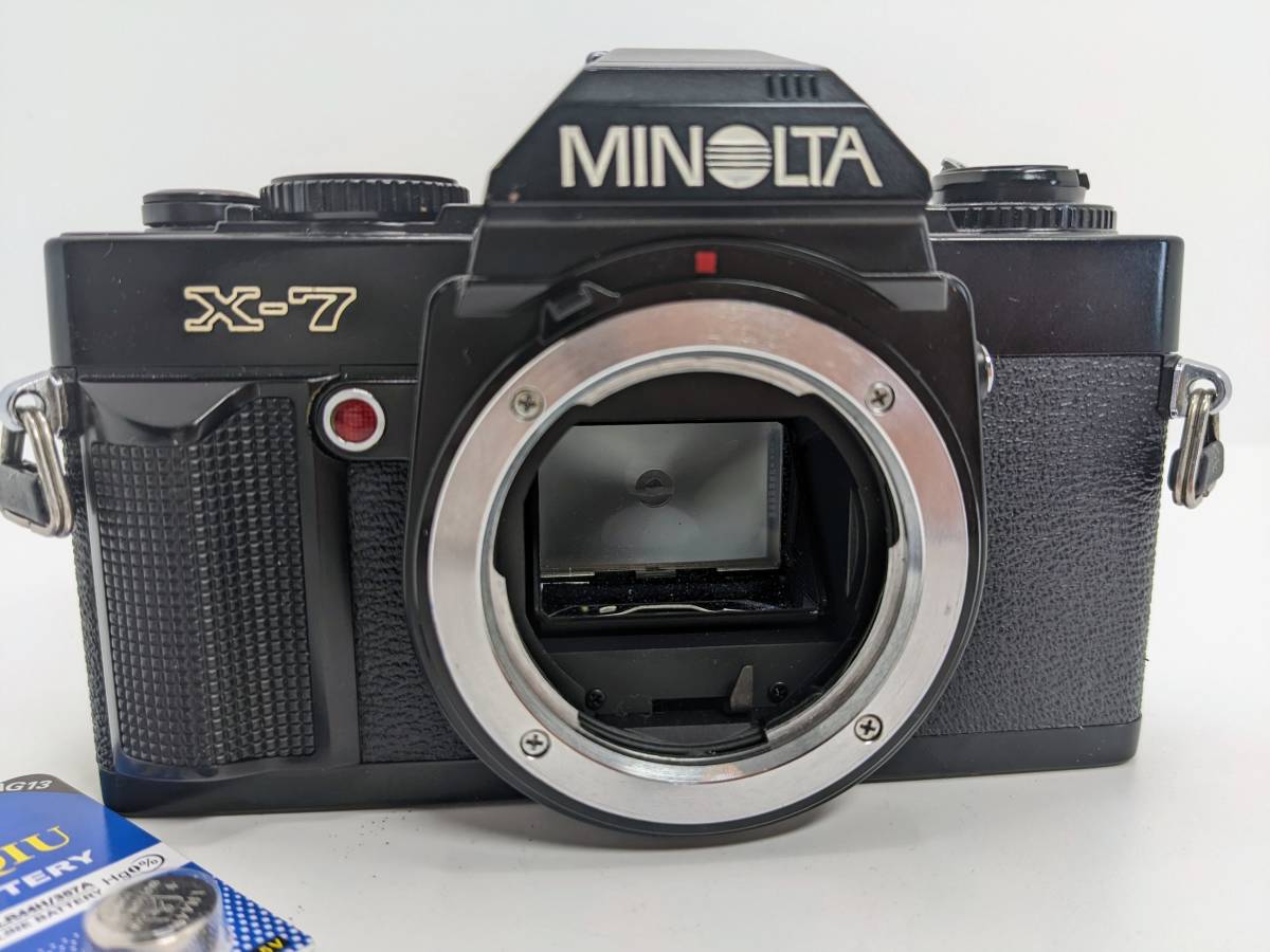 ☆美品・完動品☆ ミノルタ MINOLTA X-7 ブラック ボディ ☆ 電池付き ＃