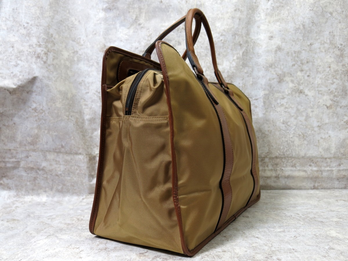□美品□LANCEL ランセル□メンズ□ナイロン カーフ レザー 本革 