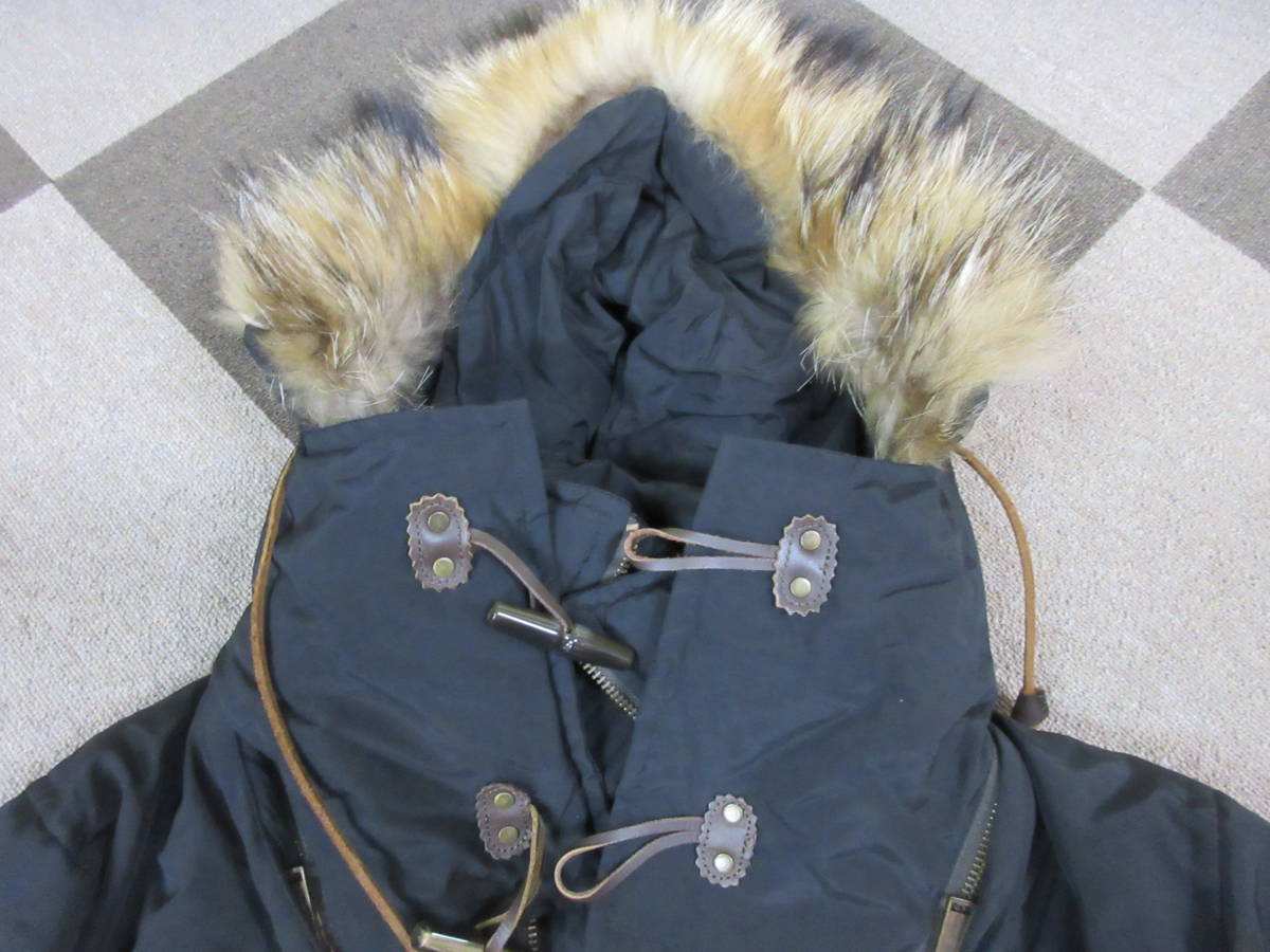 DSQUARED2 ダウンジャケット Size50 黒 リアルファー ディースクエアー 
