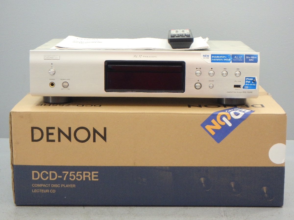 △【3】DENON CDプレーヤー DCD-755RE デノン 箱付き 同梱不可 1円