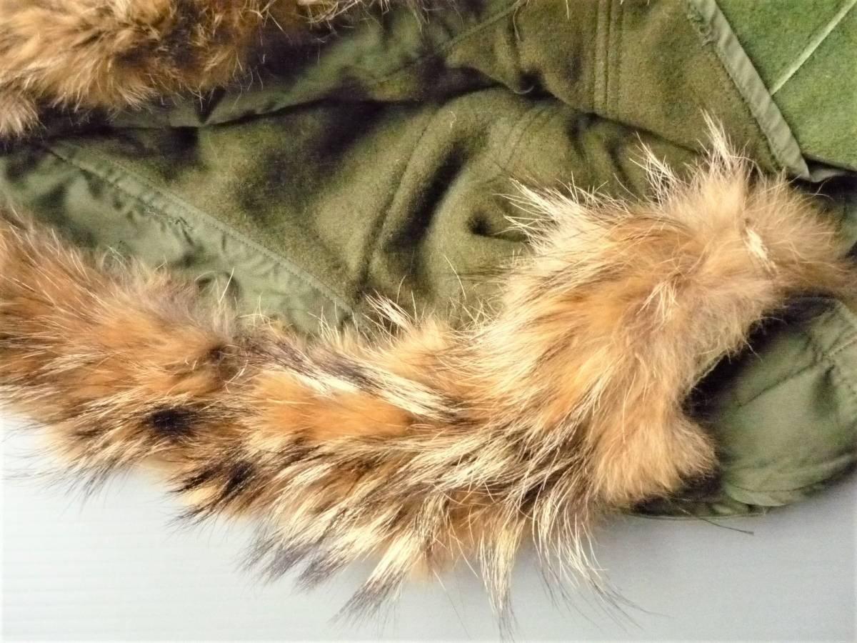 D. 極美品 米軍実物 M-65 コヨーテファー フード モッズコート 官給品 