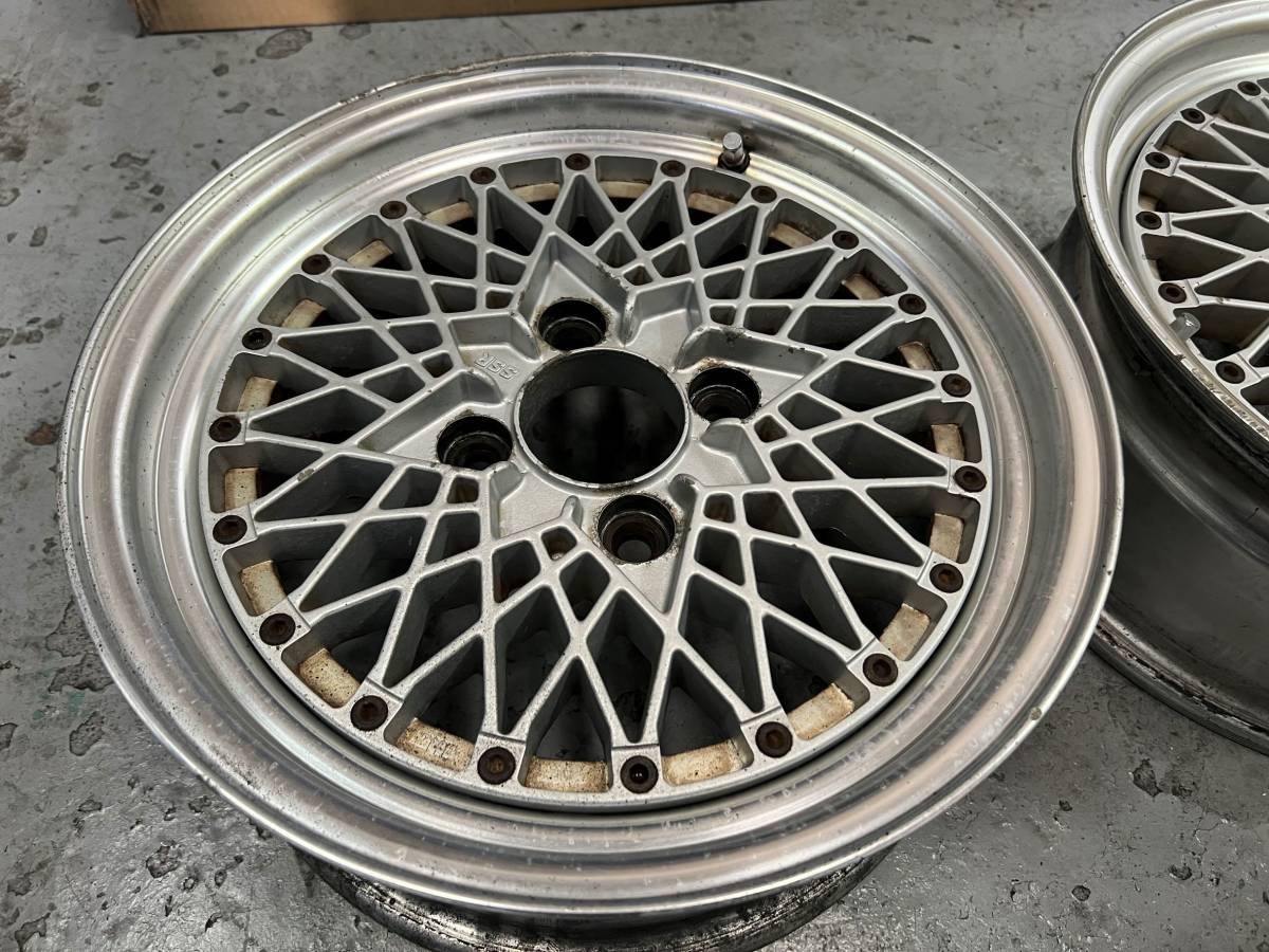 SSR メッシュホイール 15インチ PCD114.3 4穴 6.5J 約＋28 4本 当時