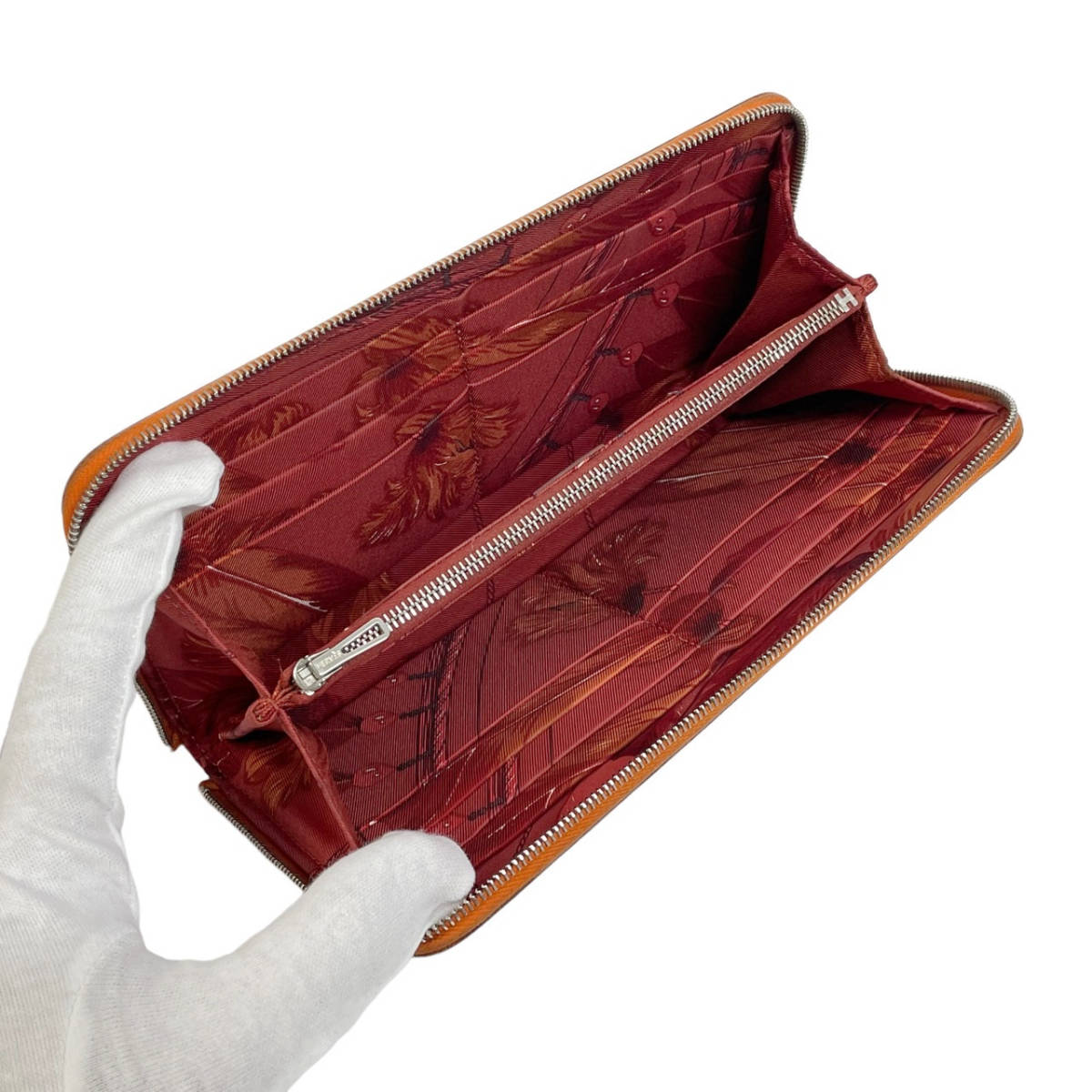 ☆【上美品!!/2015年製】HERMES エルメス アザップロング シルクイン 