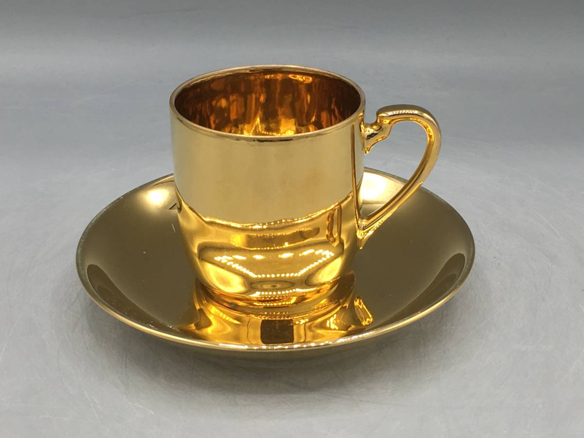 オールドノリタケ 金 カップ＆ソーサー デミタス マルキ印 *