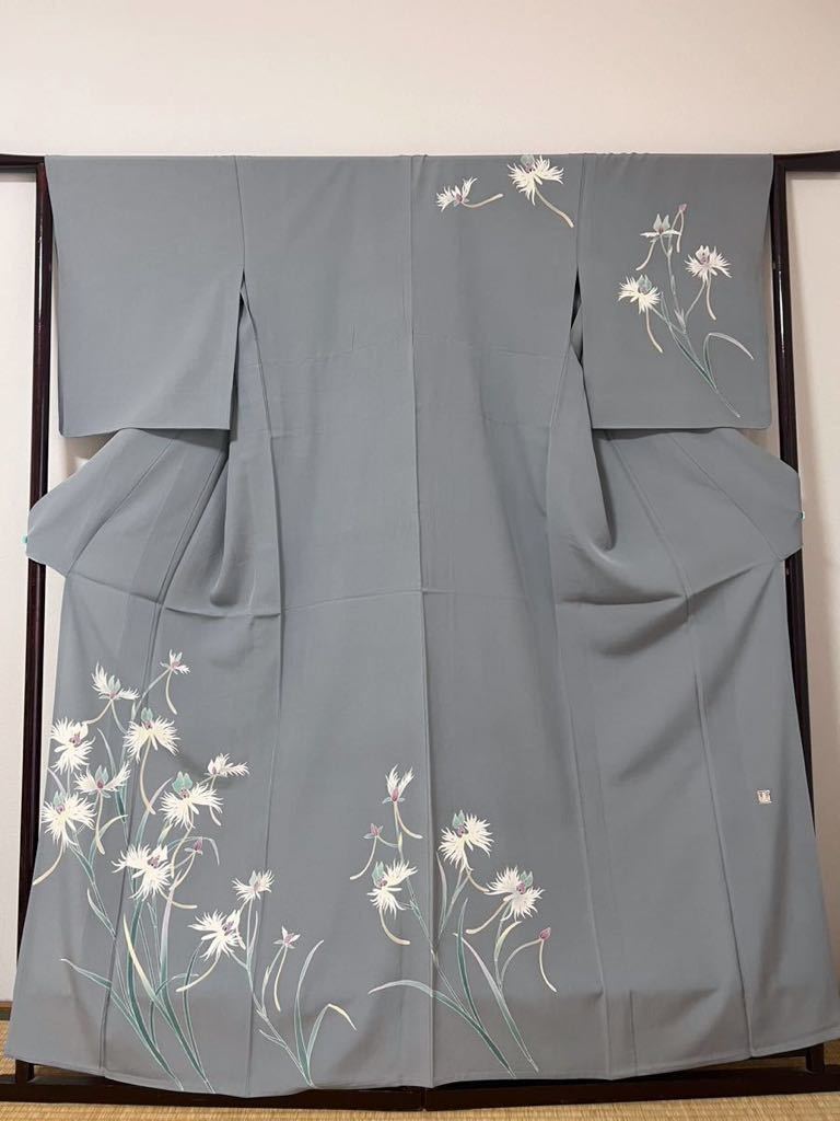  付け下げ 落款 作家 単衣 着物 訪問着 花 三越 きもの 正絹 MITSUKOSHI 呉服 薄物(付下げ)｜売買されたオークション情報、yahooの商品情報をアーカイブ公開 - オークファン 付下げ