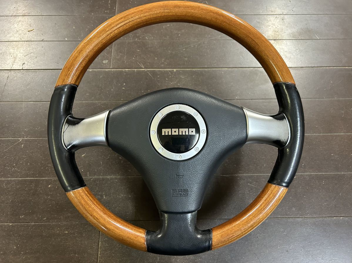L650Sミラジーノmomoハンドル在庫品 ダイハツ ミラジーノ L650S MOMO ハンドルモモステアリング ウッド