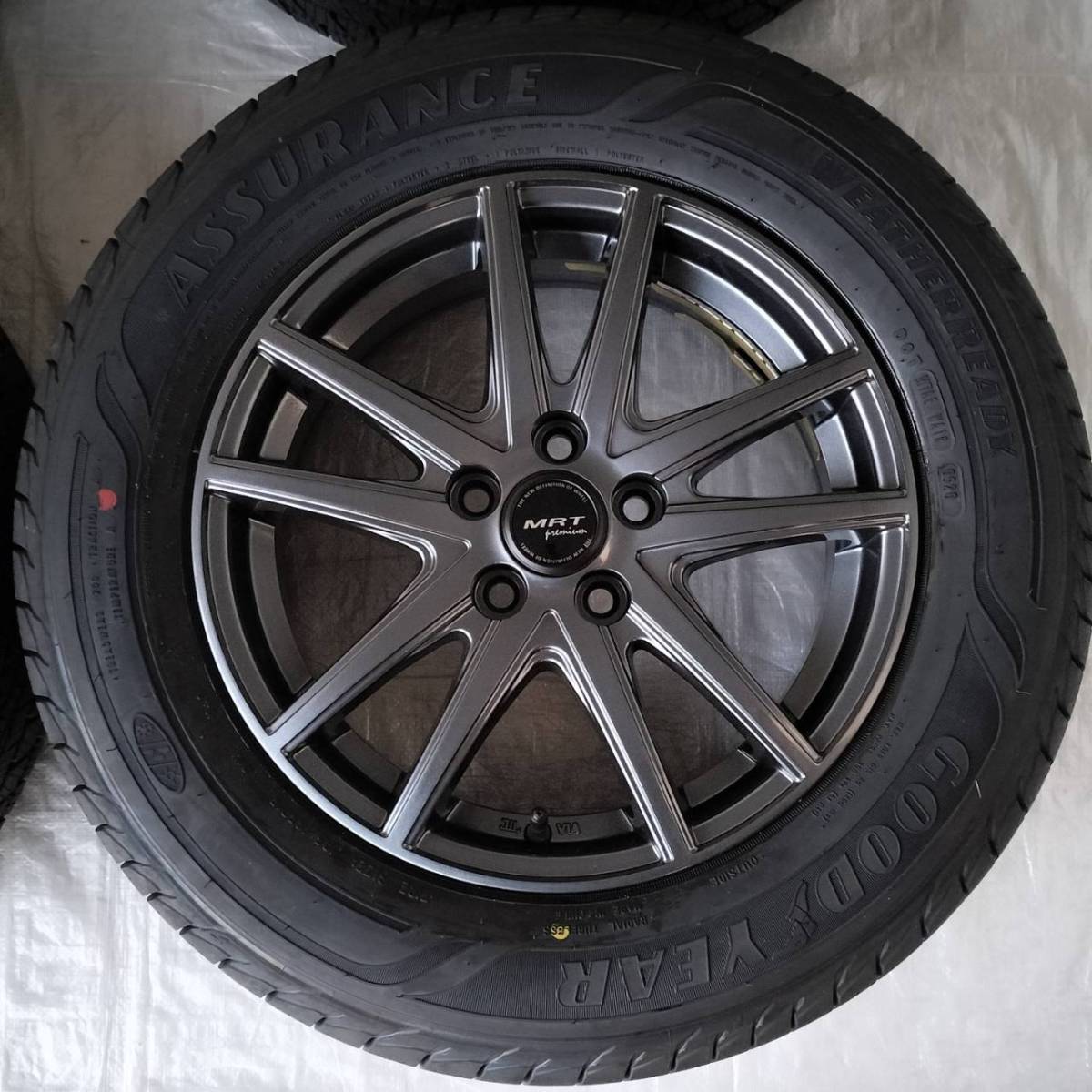 15インチ オールシーズン デリカd5（オールシーズンタイヤ・ホイールセット｜タイヤ | タイヤ（リム径（インチ）15）（車用品｜車 25年製 CONTROL 5.5J 0 4穴 EVO A005 サマータイヤ WEATHER ブリヂストン ブラックポリッシュ