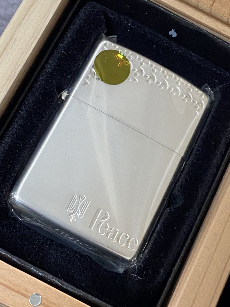 zippo ピース 限定品 2面刻印 希少モデル 2012年製 Peace NIPPON 2013 JT 専用木箱 ケース 保証書 当選通知書付き