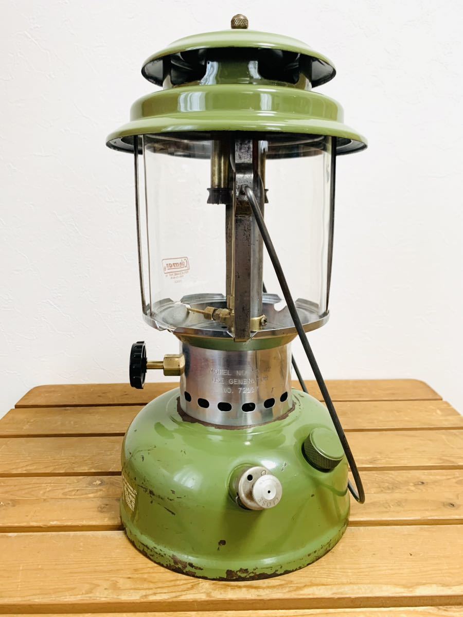 ★雰囲気最高！アボカド★シアーズSears コールマン　Colemanランタン　1973年3月　NO.72242 ビンテージUSA フルオーバーホール点火絶好調