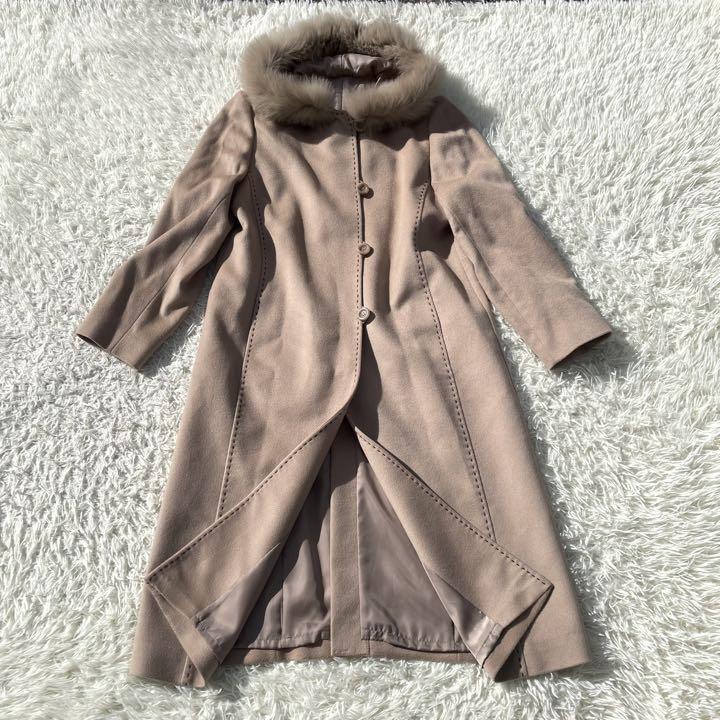 極美品】ブルーフォックスファーコート ロング 極上カシミヤ アンゴラ 