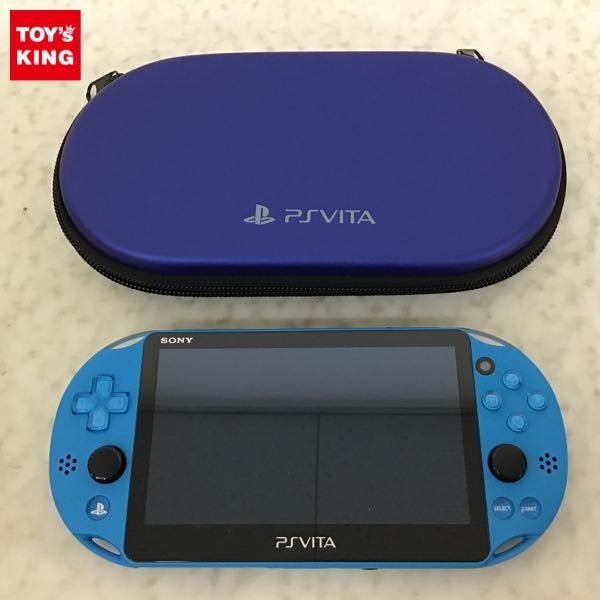 1円〜 動作確認/初期化済 箱無 PS Vita PCH-2000 本体 アクアブルー キャリングポーチ付