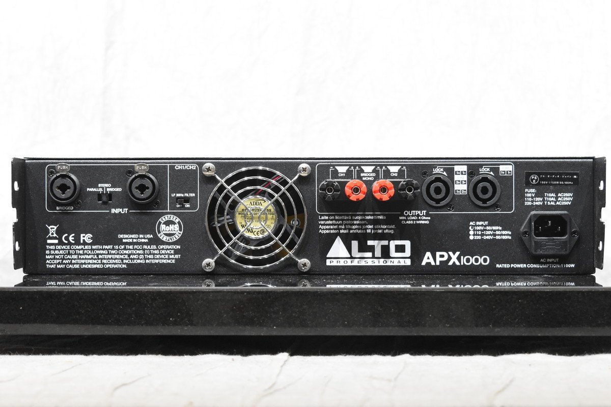 専用です！APA パワーアンプ 2個セット　ジャンク 高評価お得 ALTO PROFESSIONAL APX1000 パワーアンプ【ジャンク品】