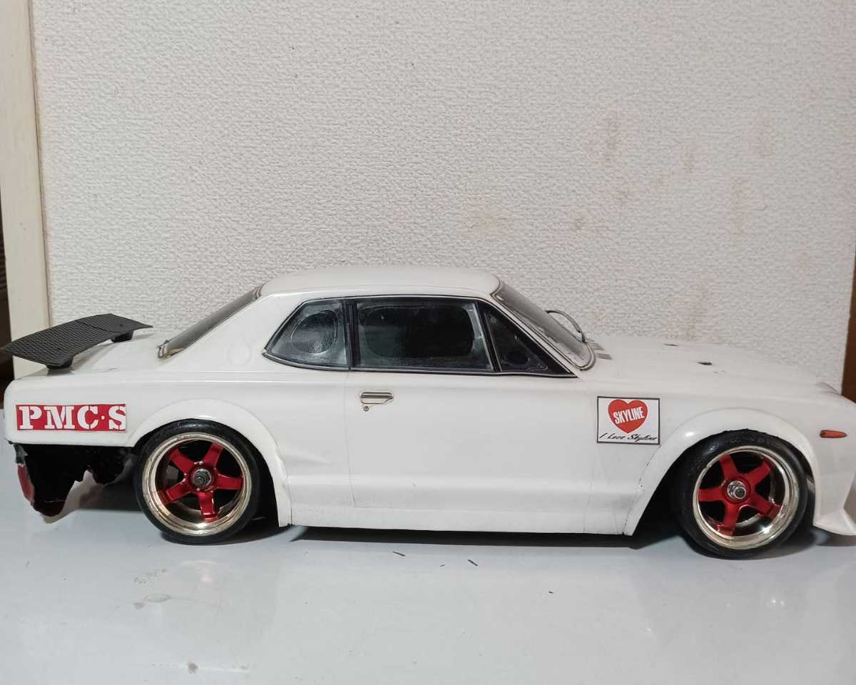 1円~1/10ラジコンボディ スカイラインハコスカGTR リアバンパーレス