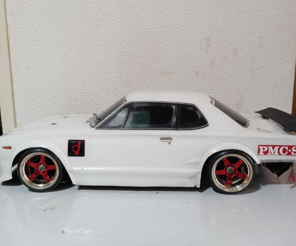 1円~1/10ラジコンボディ スカイラインハコスカGTR リアバンパーレス