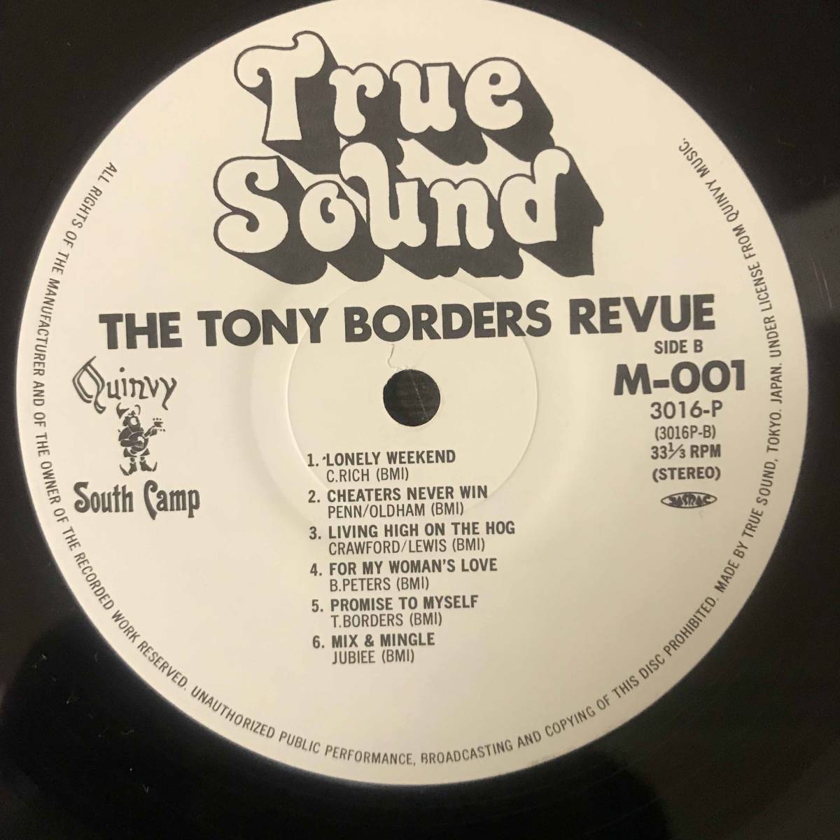 レア盤】LP レコード TONY BORDERS／The Tony Borders Revue 国内限定