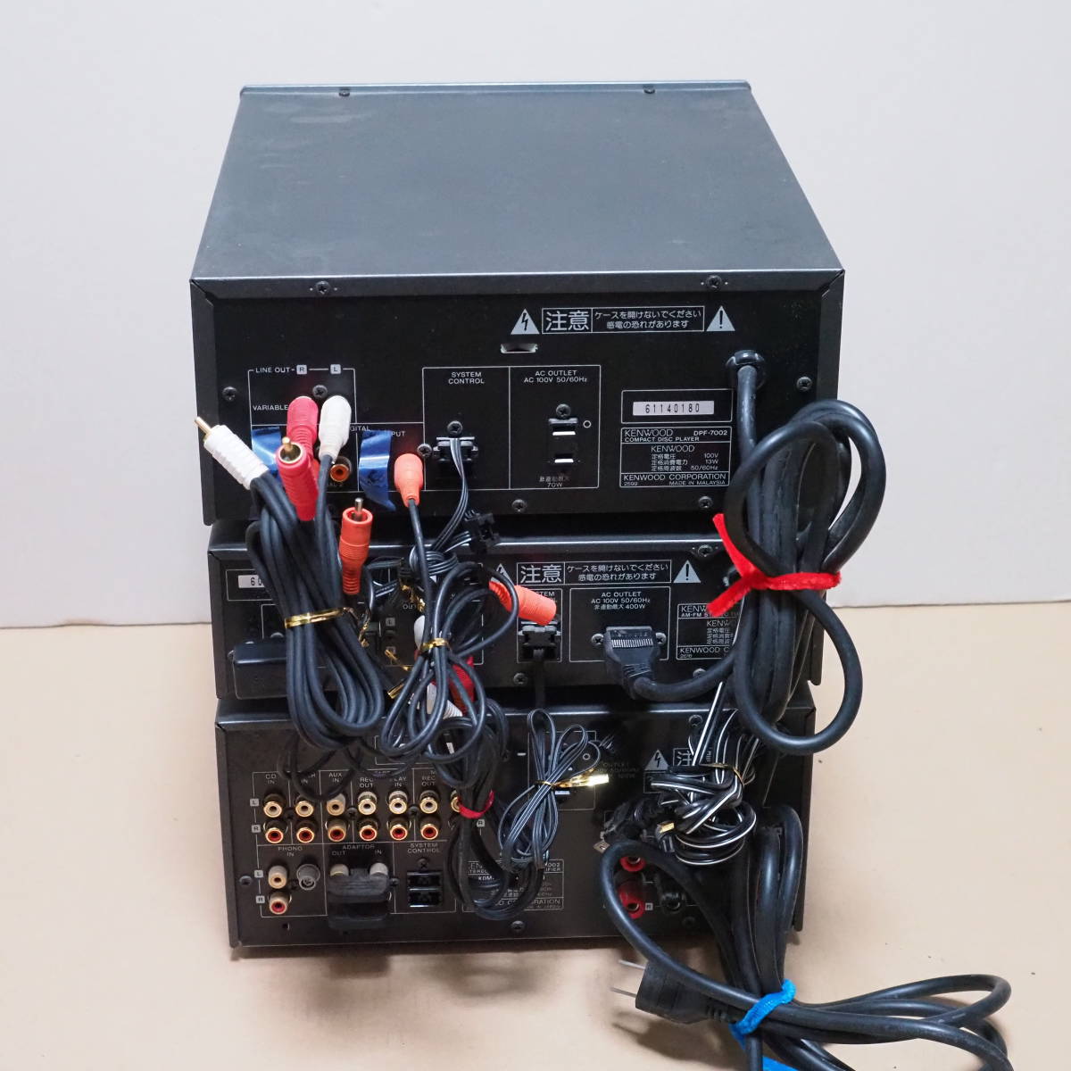 e) アンプ KAF-7002 CDデッキ DPF-7002 ステレオチューナー KTF-5002
