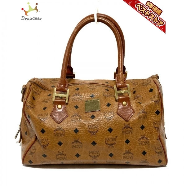 エムシーエム MCM ハンドバッグ 合皮 ブラウン×ダークブラウン バッグ
